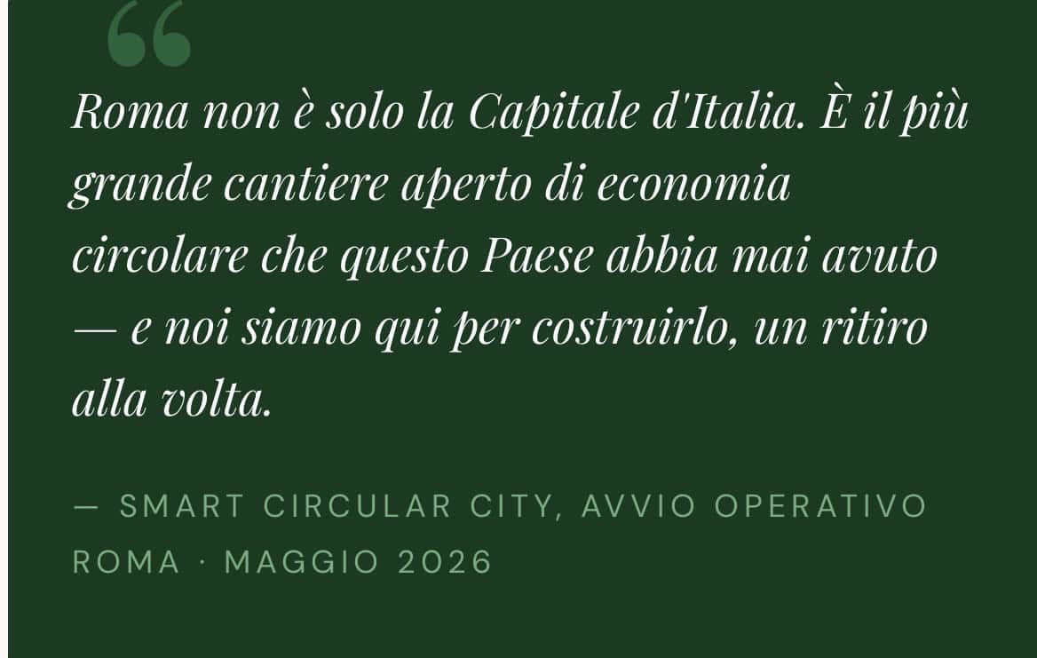 Immagine di Roma che abbraccia la Smart Circular City.
