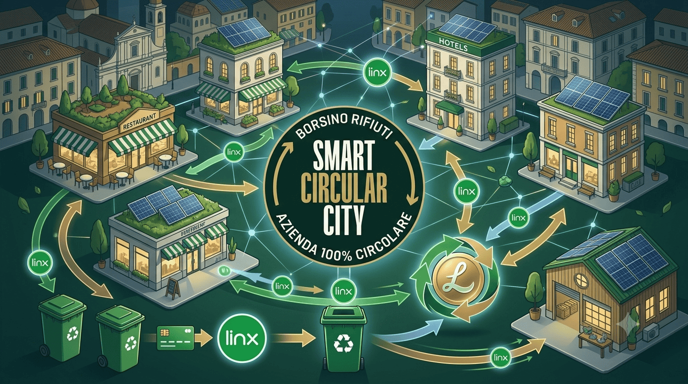 Smart Circular City – Rete di città sostenibili e circolari Rete di città sostenibili con energia rinnovabile e sistemi circolari integrate.