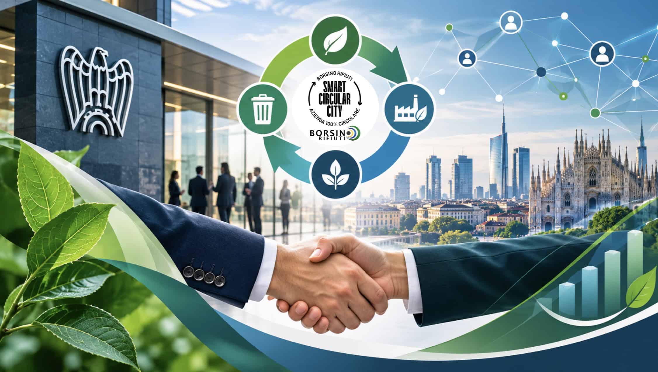 Smart Circular City, ritiro rifiuti e riciclo, economia circolare, Milano, sostenibilità ambientale.